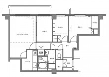間仕切りを撤去して広々としたリビング・ダイニングに
